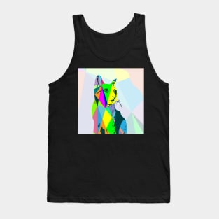 The cat geometry was sketched and then made into a low poly Tank Top